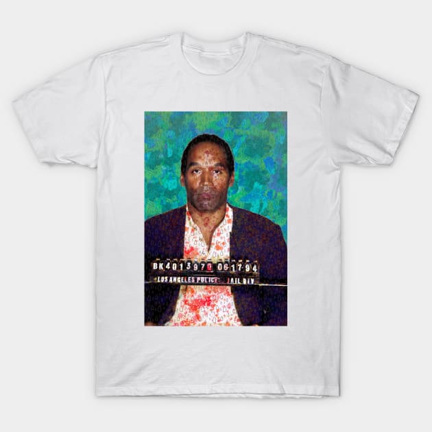 OJ Simpson Mugshot T-Shirt by SABREart